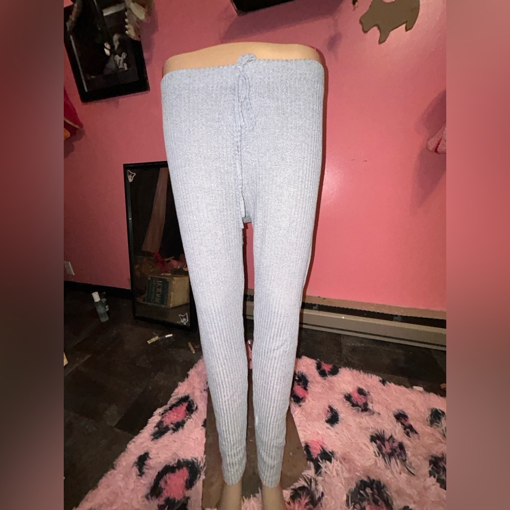 SHEIN women’s Soft Knit Leggings in Light Gray